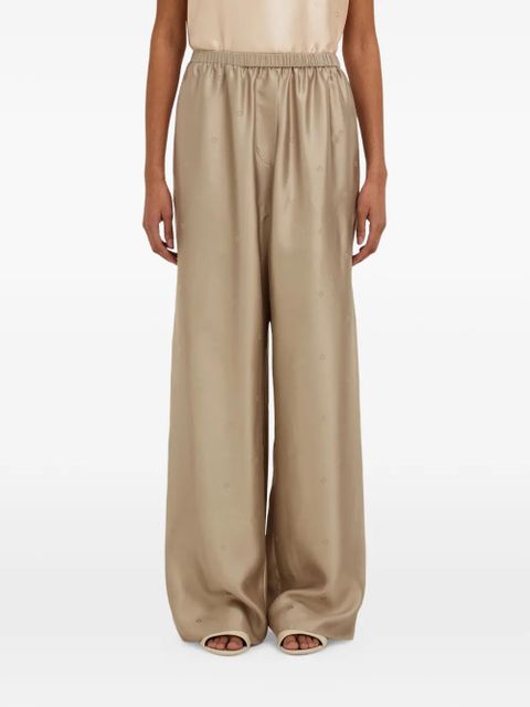 Ferragamo silk trousers - Neutrals