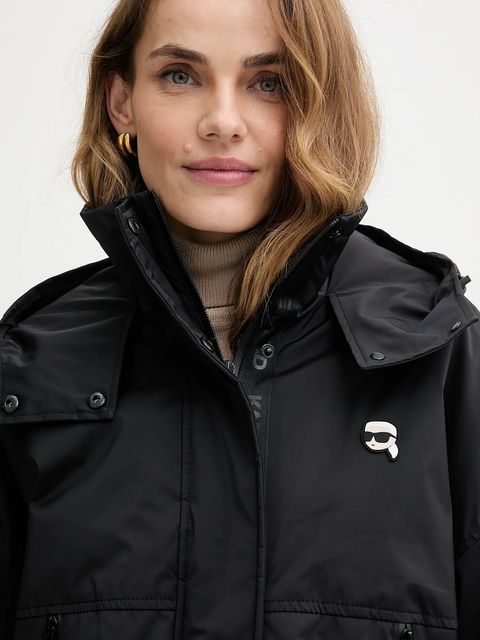 Karl Lagerfeld kurtka IKON kolor czarny przejściowa LWEMP606