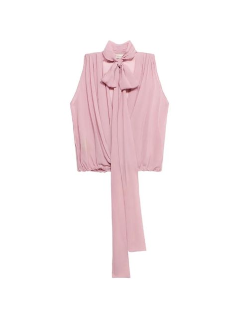 Blumarine scarf-detail wrap blouse - Pink - zdjęcie produktu nr 1