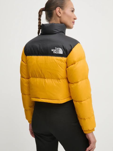 The North Face kurtka puchowa Nuptse damska kolor żółty zimowa NF0A5GGEZU31