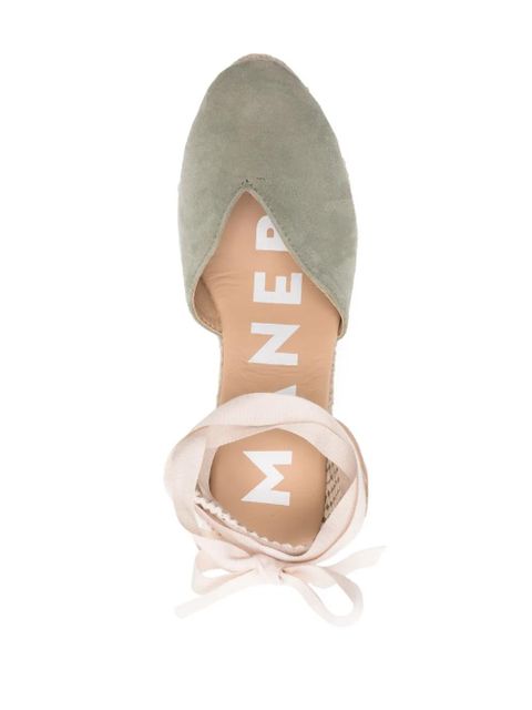 Manebi 110mm suede espadrilles - Green