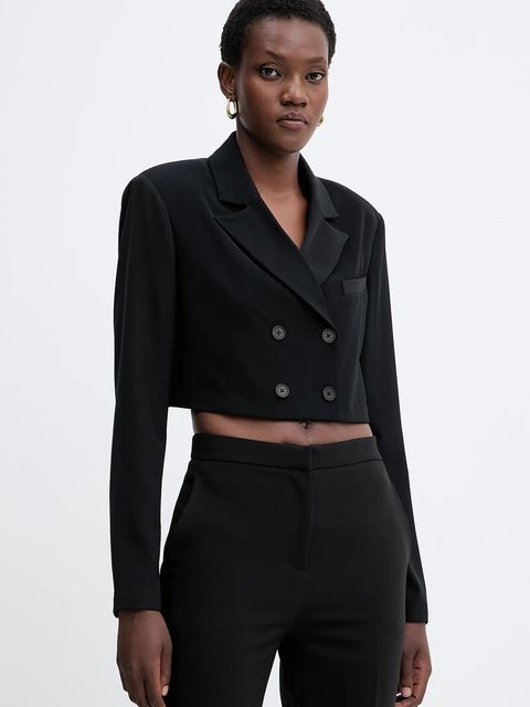 Fracomina marynarka kolor czarny dwurzędowa gładka FJ25WJ1001W42901 - zdjęcie produktu nr 1