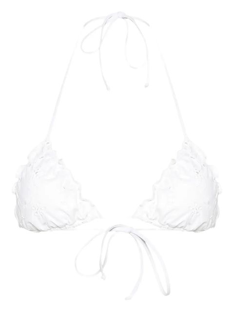 MC2 Saint Barth triangle-cup bikini top - White