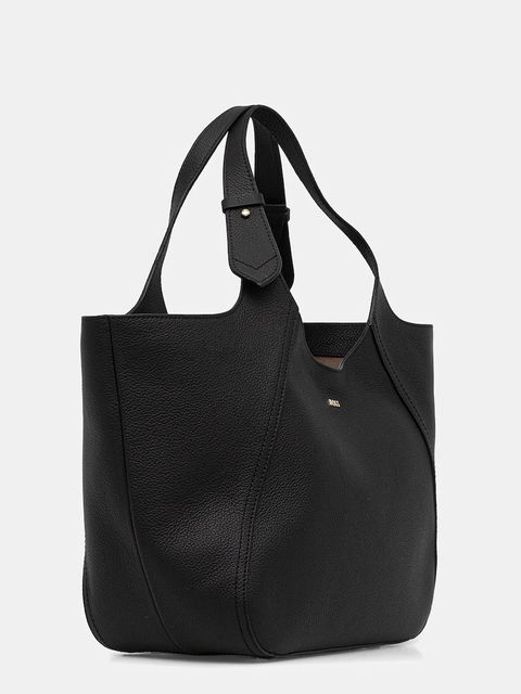 BOSS torebka skórzana kolor czarny 50552117 - zdjęcie produktu nr 2