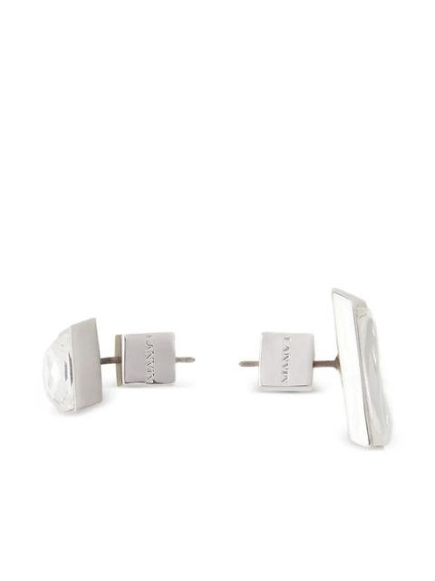 Lanvin rectangle stud earrings - Silver - zdjęcie produktu nr 2