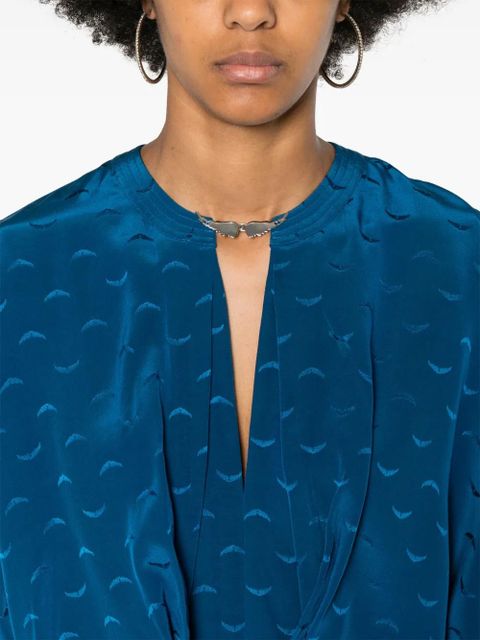 Zadig&Voltaire Ritany silk midi dress - Blue