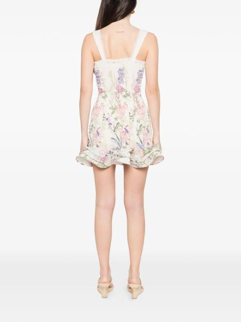 Charo Ruiz Ibiza Sunil floral mini dress - Neutrals