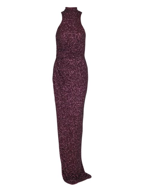 Balmain high-neck sequin dress - Red - zdjęcie produktu nr 1