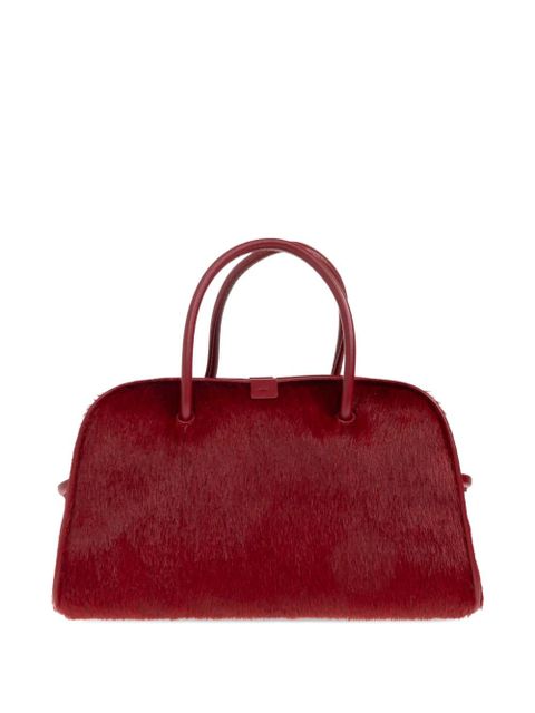 Jacquemus Small Turismo knot fur tote bag - Red