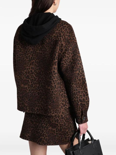 MC2 Saint Barth leopard-print flap-pocket jacket - Brown