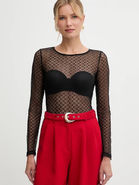 Morgan bluzka damska kolor czarny gładka TSIXTI - zdjęcie produktu nr 1