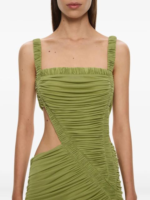 Christopher Esber Orion Separation cut-out ruched gown - Green