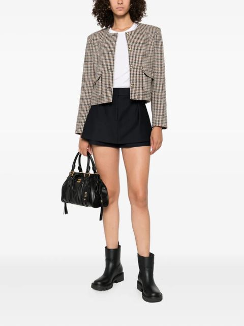 Maje houndstooth button-fastening jacket - Neutrals