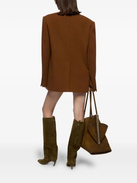 The Attico single-breasted coat - Brown