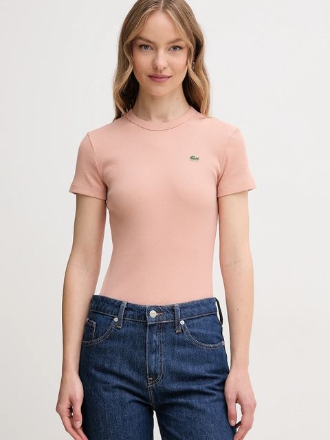 Lacoste t-shirt bawełniany damski kolor pomarańczowy TF5538 - zdjęcie produktu nr 1