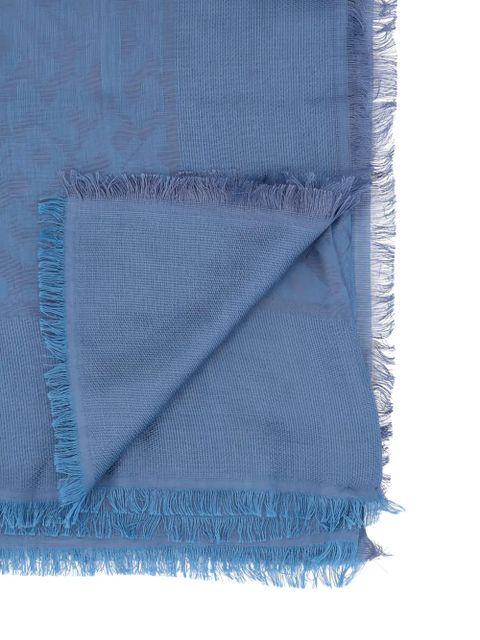 Longchamp fringed shawl - Blue - zdjęcie produktu nr 2