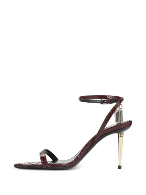 TOM FORD padlock-detail stiletto-heel sandals - Red