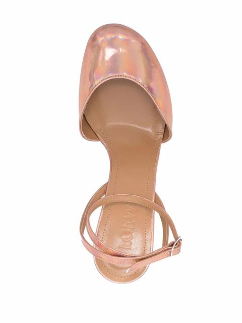 LOEWE holographic-effect 85mm sandals - Pink