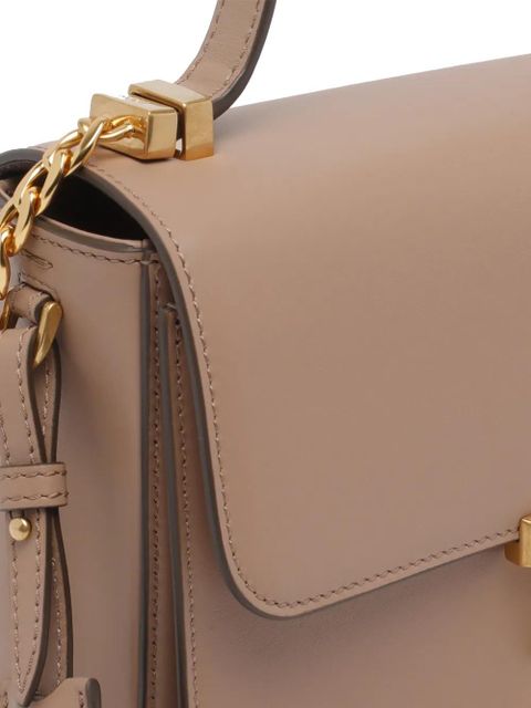 Tod's mini leather flap T cross body bag - Neutrals