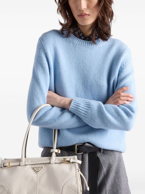Prada Wool and cashmere crew-neck sweater - Blue