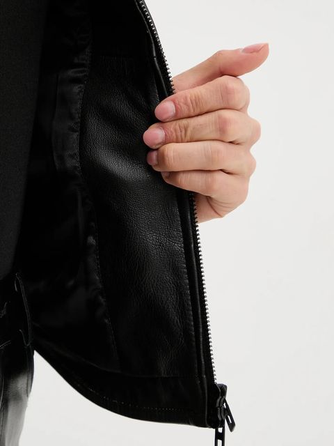 Diesel kurtka skórzana L-EGRAD kolor brązowy przejściowa A19596.0ILBS