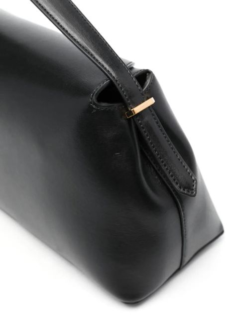 TOTEME T-Lock leather shoulder bag - Black