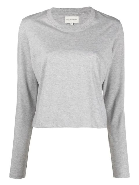LouLou de Saison long-sleeve cotton T-shirt - Grey - zdjęcie produktu nr 1