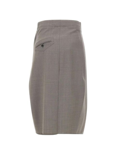 Victoria Beckham asymmetric folded-panel midi skirt - Grey