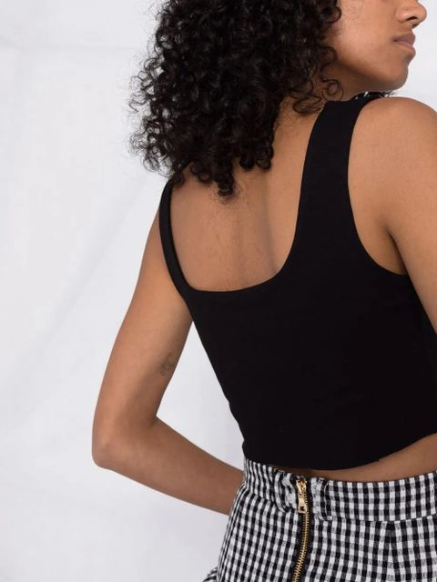 MANURÍ Miss Jane sleeveless cropped top - Black