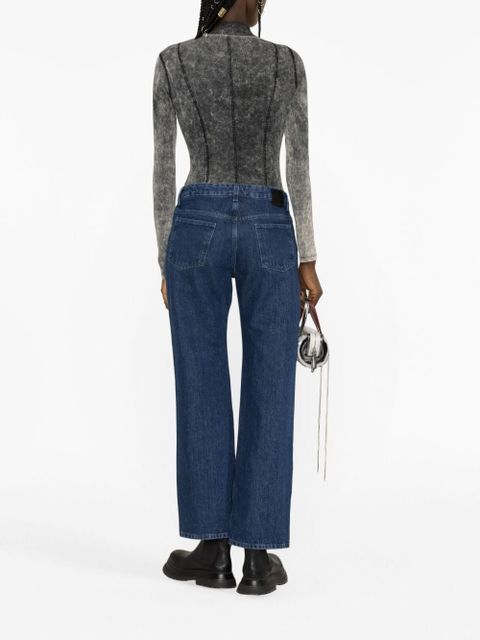 Off-White low-rise cropped straight-leg jeans - Blue