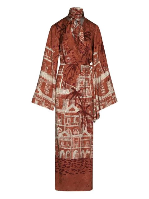 Johanna Ortiz Ollantay printed maxi dress - Red