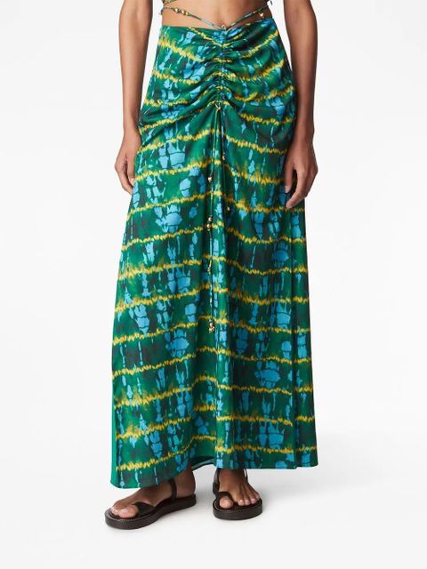 Altuzarra graphic-print skirt - Green