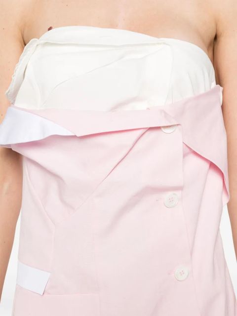 Miu Miu layered-detail mini dress - Pink