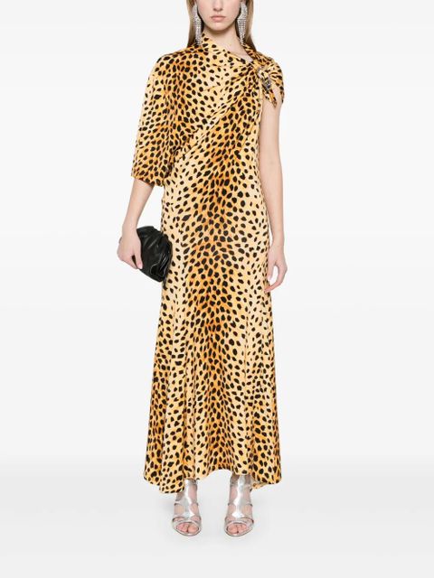 Rabanne leopard-print maxi dress - Black