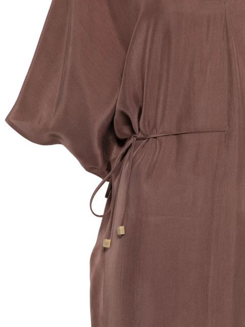 Alysi drawstring V-neck maxi dress - Brown