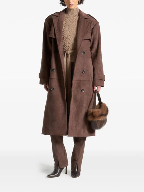 Manière De Voir Amance double-breasted belted trench coat - Brown - zdjęcie produktu nr 2
