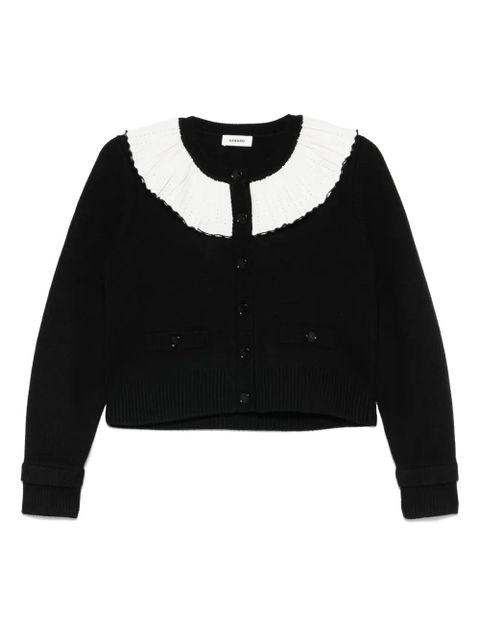 SANDRO two-tone cardigan - Black - zdjęcie produktu nr 1