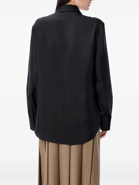 Róhe knotted silk shirt - Black - zdjęcie produktu nr 2