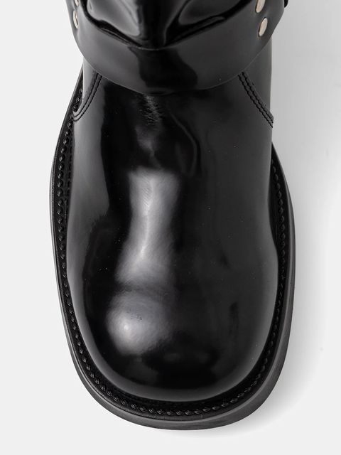 Steve Madden kozaki Beau damskie kolor czarny na płaskim obcasie 11003069