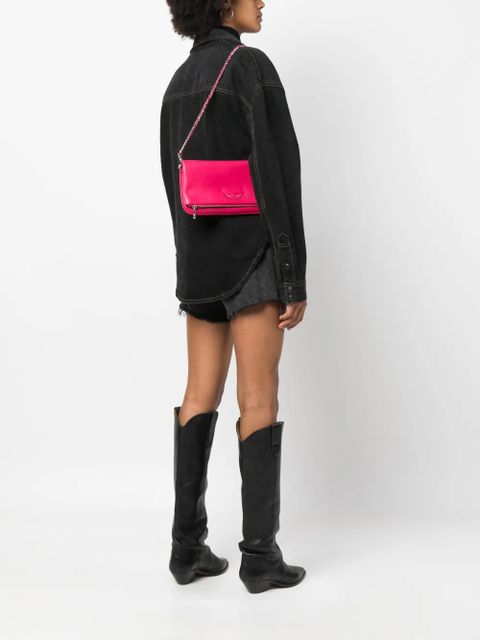 Zadig&Voltaire logo-plaque leather shoulder bag - Pink - zdjęcie produktu nr 2