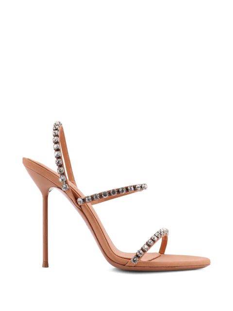 Paris Texas crystal-embellished stiletto-heel sandals - Neutrals - zdjęcie produktu nr 1