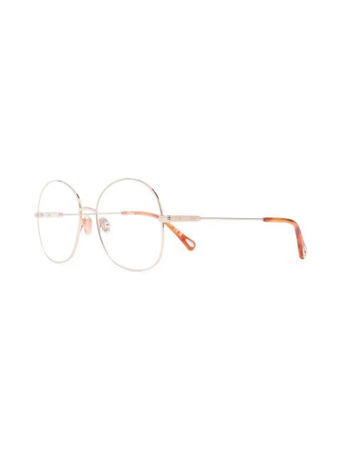 Chloé Eyewear Benjamine round-frame glasses - Gold - zdjęcie produktu nr 2
