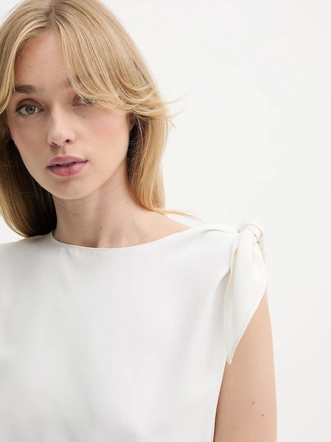 Samsoe Samsoe bluzka SAALBERO damska kolor beżowy gładka F25200101