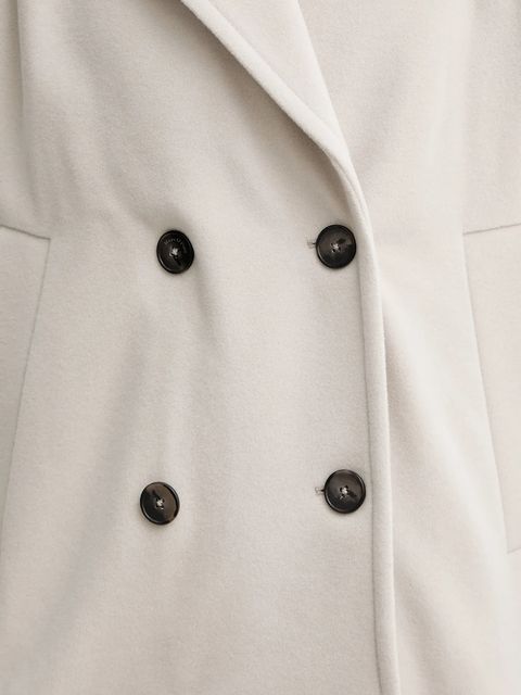 Marc O'Polo płaszcz z wełną kolor szary 508017570119