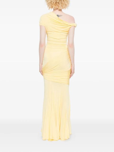 Paris Georgia Pascal asymmetrical draped dress - Yellow