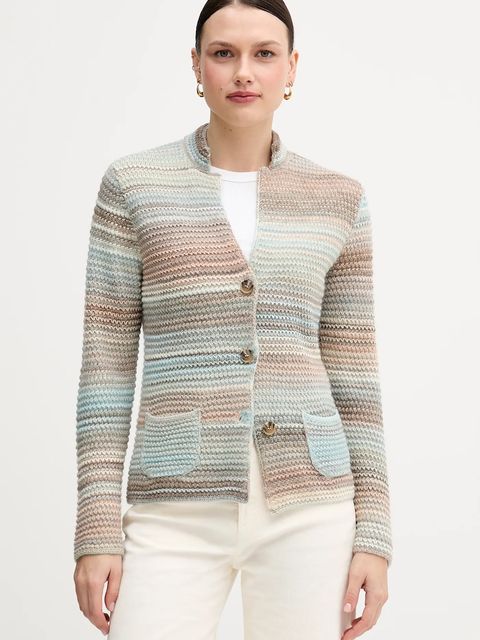 United Colors of Benetton kardigan z dodatkiem wełny kolor beżowy 105CD6880 - zdjęcie produktu nr 1