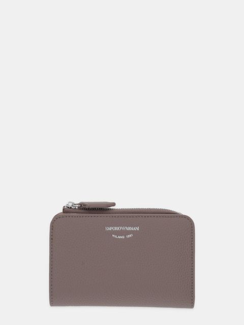 Emporio Armani portfel damski kolor brązowy EW000369 AF11953 - zdjęcie produktu nr 1