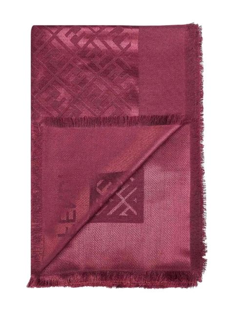 FENDI jacquard fringed scarf - Red - zdjęcie produktu nr 2