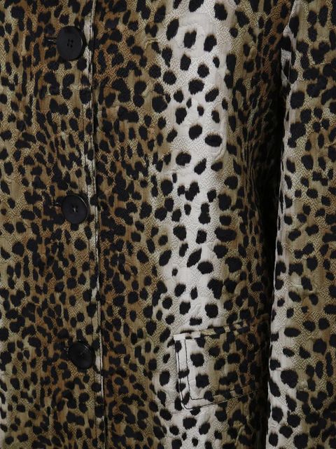 Blumarine leopard-print coat - Brown