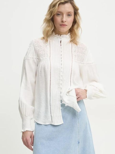 Answear.LAB koszula damska kolor biały regular ze stójką - zdjęcie produktu nr 1